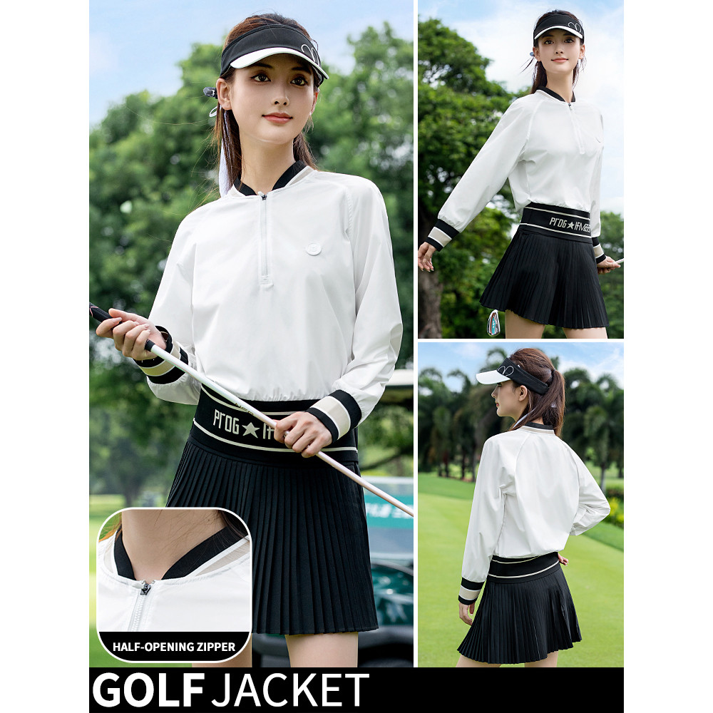 PGM Womens Golf Long Sleeve Jacket – เสื้อแจ็คเก็ตกีฬาคอปกครึ่งซิป YF833
