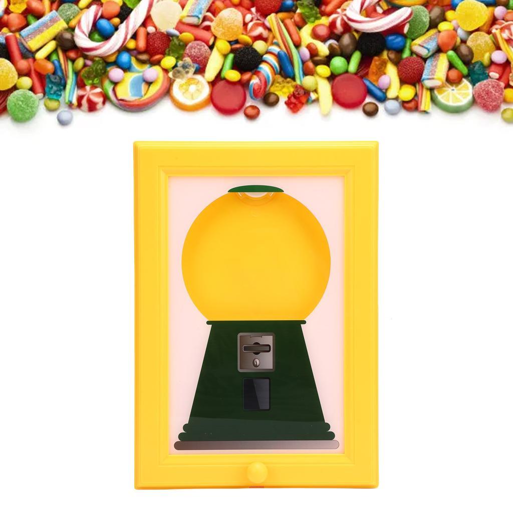 Fgstph Handy Candy Frame Gumball Machine ในภาพตู้ติดผนังพร้อมที่จับดึง