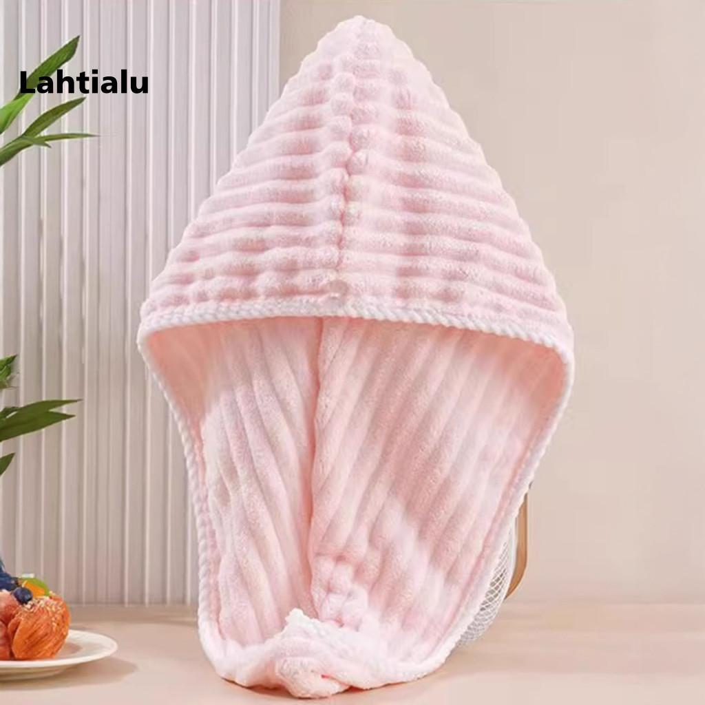 Lahtialu Travel Friendly Hair Turban, Quick Dry Hair Wrap สําหรับผู้หญิงวัสดุหนาสําหรับบ้านและโรงแรม