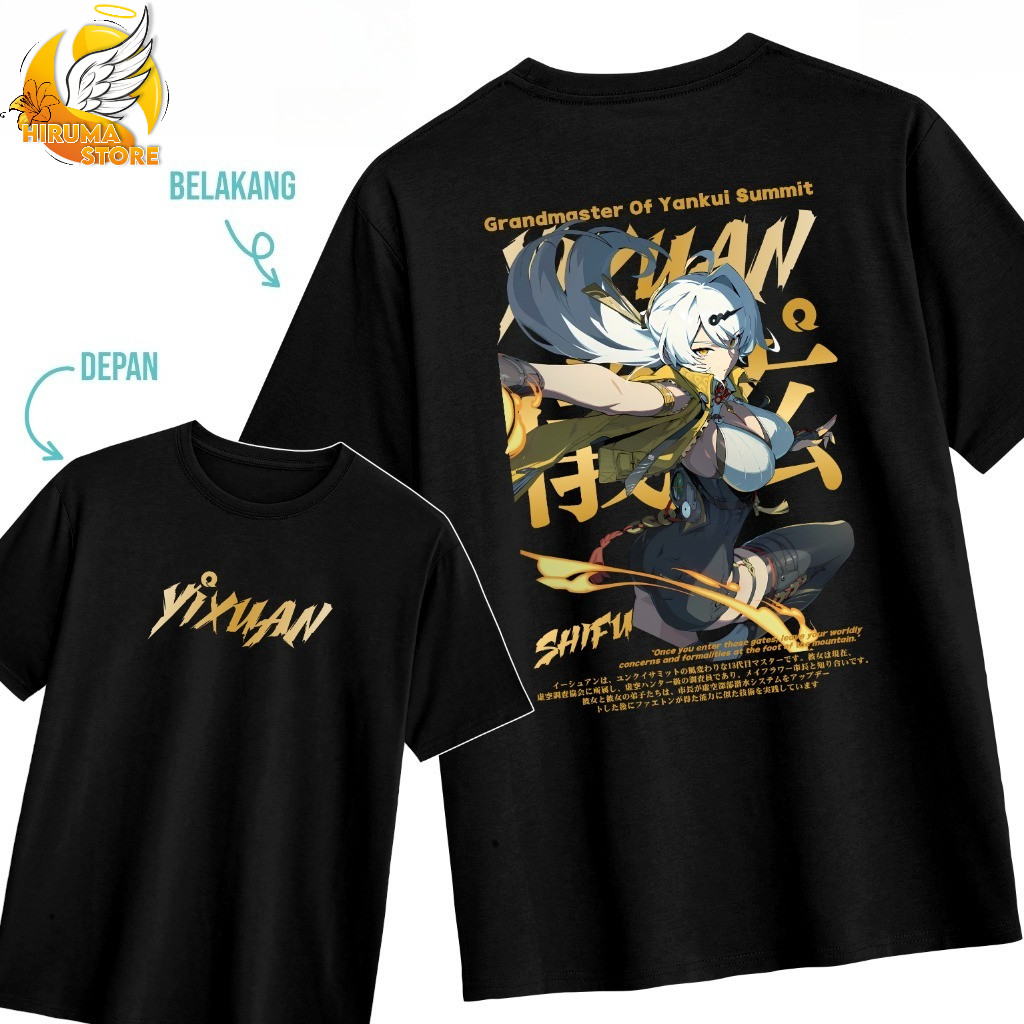 YIXUAN ZENLESS ZONE ZERO ZZZ DISTRO เสื้อยืดอะนิเมะเกมเสื้อยืดผู้ชายและผู้หญิง - COTTON 30S DTF SCRE