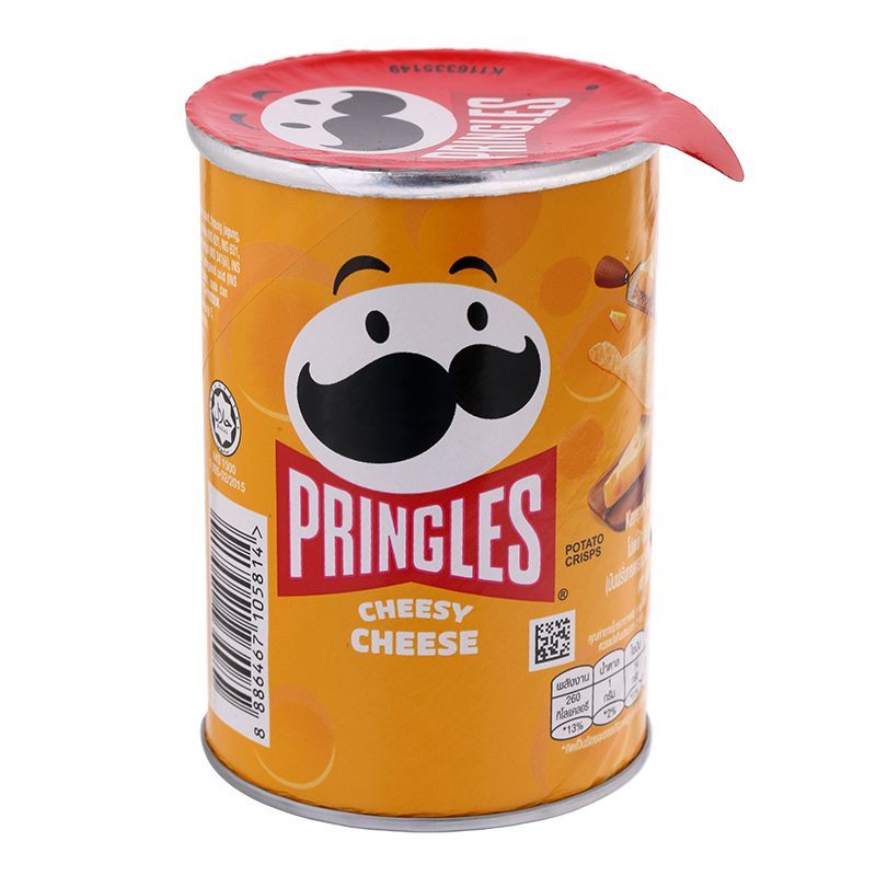 พริงเกิลส์มันฝรั่งทอดกรอบรสชีสซี่ชีส 42กรัม Pringles Potato Crisps Cheesy Cheese 42g. [หมายเลขบาร์โค้ด 8886467105814]