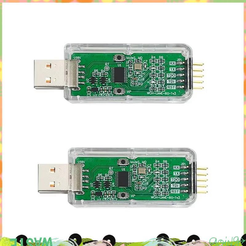 2 ชิ้น WCH-LinkE ออนไลน์ดาวน์โหลด Debugger รองรับ WCH RISC-V สถาปัตยกรรม MCU/SWD อินเทอร์เฟซ 1 พอร์ต