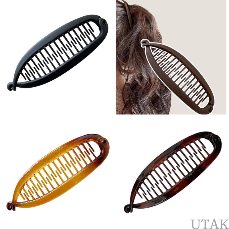 TAKE Crease Banana Clip สําหรับยิมกีฬาและงานแต่งงานถือผมหนัก