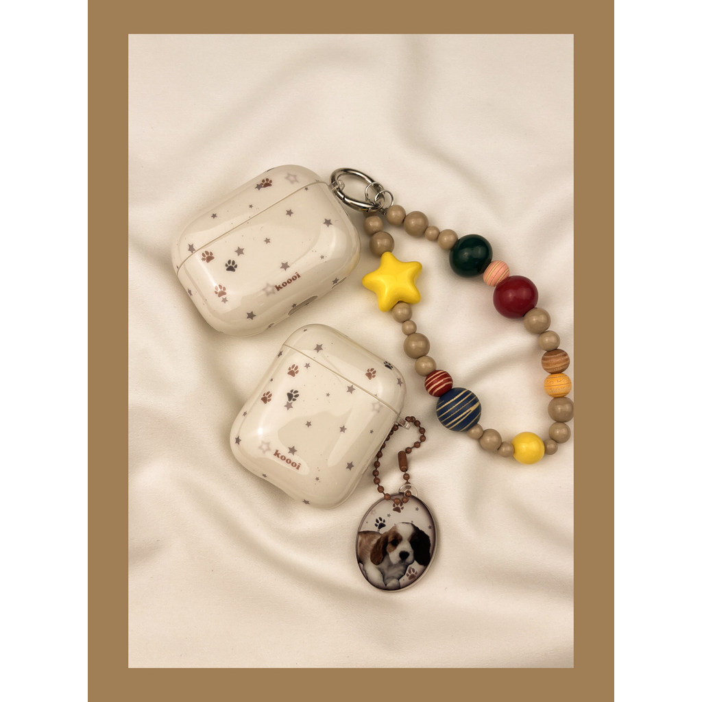 เคส airpods 2 เคส airpods pro 2 Insน่ารักStar Puppy Footprint airpods4 เคสป้องกันAirpod3 เหมาะสําหรั