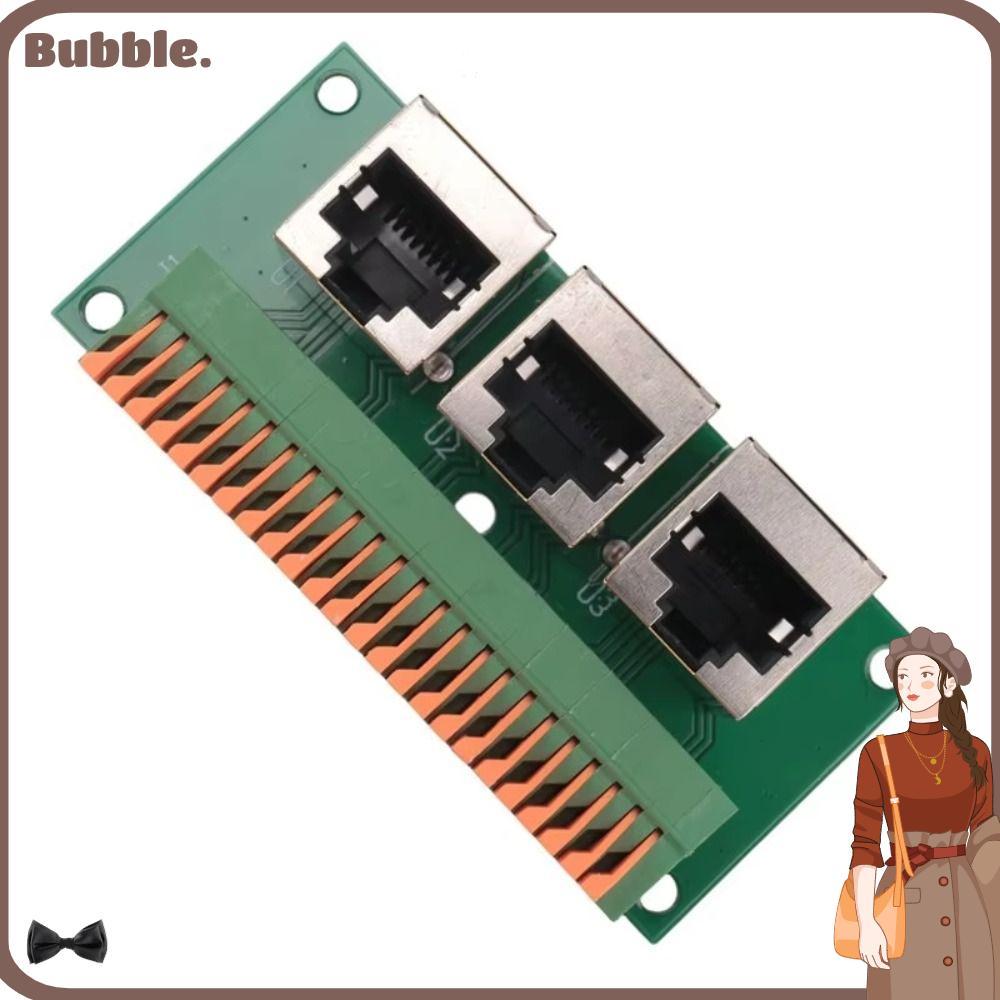 BUBBLE RJ45 Breakout Board, 8-Pin Spring Terminal RJ45 หญิง, Professional Solderless สามทาง Ethernet