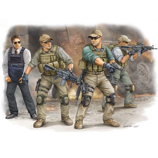 TRUMPETER 00420 1/35 Scale PMC IN IRAQ 2005 VIP Securly guards ชุด