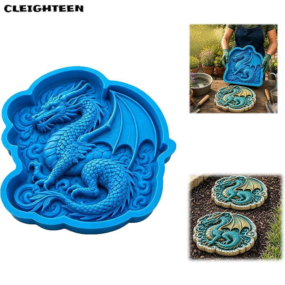 CLEIGHTEEN Garden Path Cement Mould, Reusable Cement Casting Stepping Stone Mold, Creative Silicone 