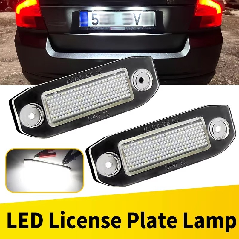 2 ชิ้นข้อผิดพลาดฟรีไฟ LED สีขาวป้ายทะเบียนสําหรับ Volvo S80 XC90 S40 V60 XC60 S60 C70 V50 XC70 V70