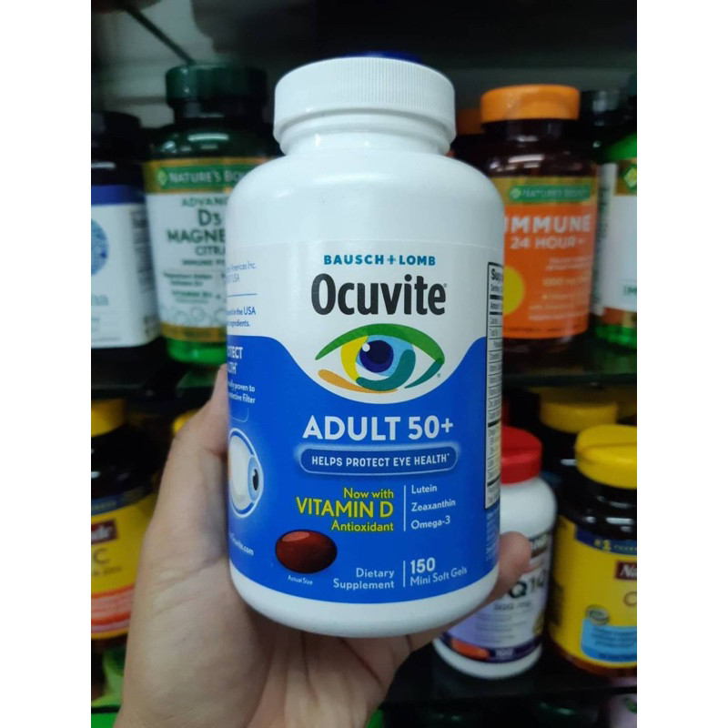 Bausch + Lomb Ocuvite Adult 50+ สินค้าขายดีสุดฮอตพร้อม Lutein, Omega 3 & Vitamin D