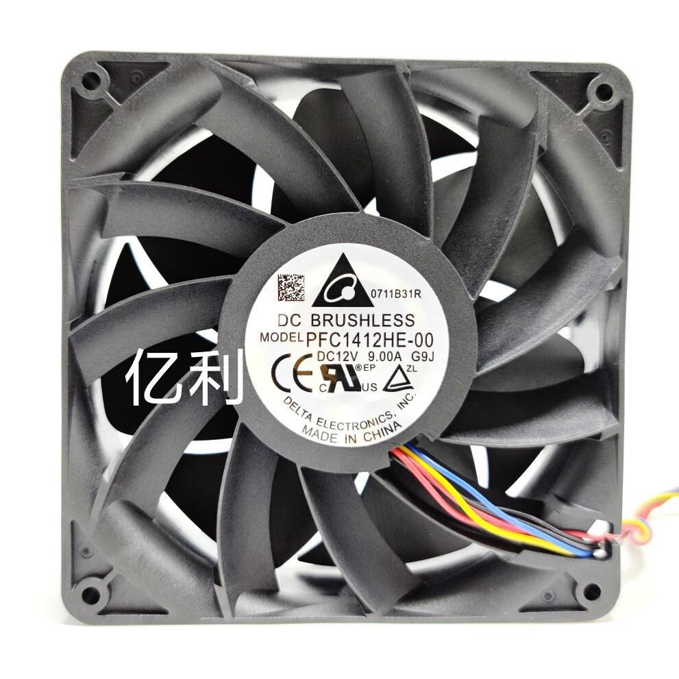 Delta PFC1412HE-00 12V 9.00 A 14038 14CM E10 พัดลมเซิร์ฟเวอร์รุนแรง