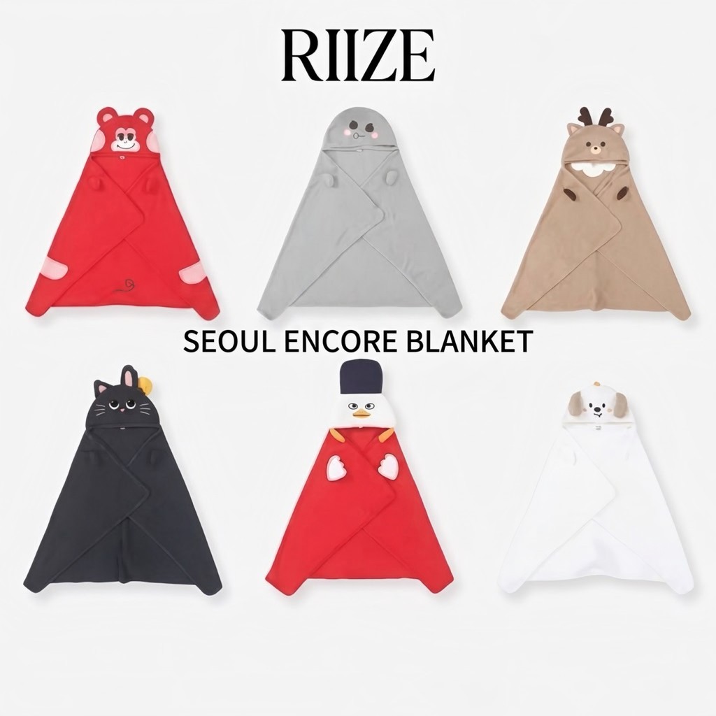 【พร้อมส่ง】RIIZE 2026 Seoul Encore Concert Goods Cloak Blanket Riizing Loud ผ้าห่ม RIIZE doll album s