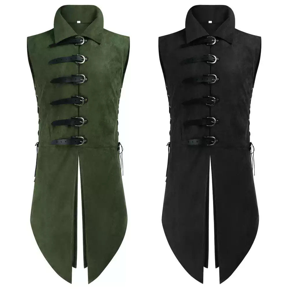 เสื้อกั๊กย้อนยุคยุคกลางเสื้อกั๊ก Dovetail Top Court Elf คอสเพลย์ Props ไวกิ้ง Hobbit NPC
