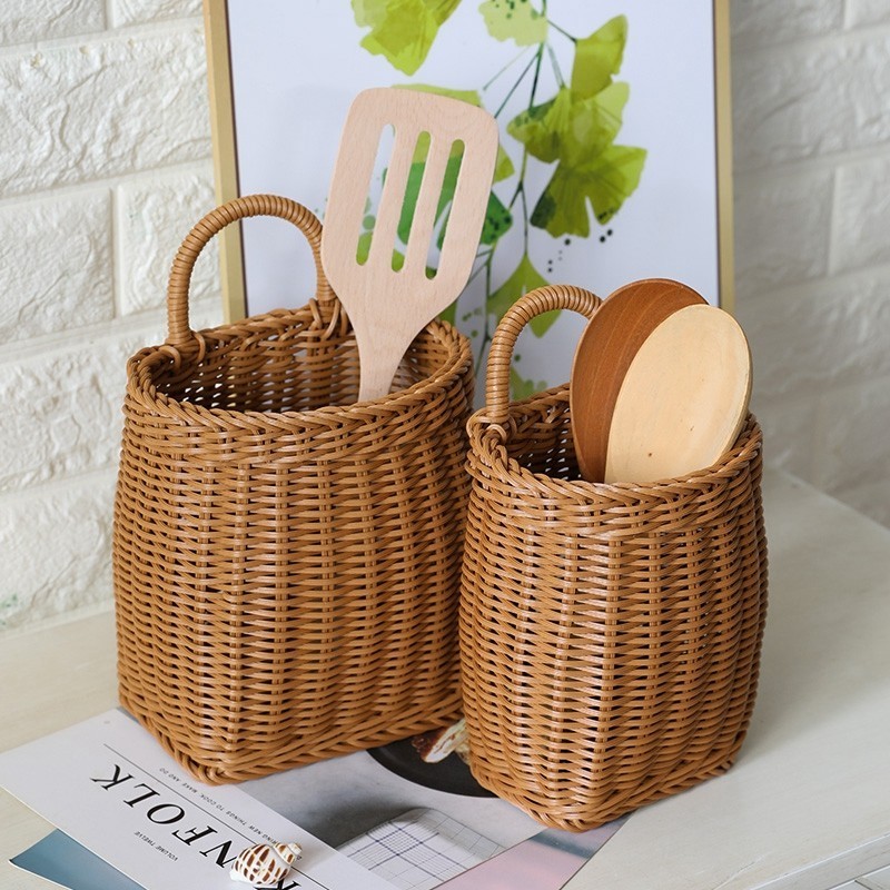 Hand-Wovean Nordic Storage Basket Fruit Vegetable Basket Hanging Basket