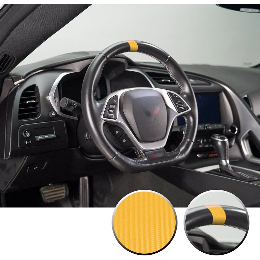 Gomu พวงมาลัย Stripe Overlay Pre Cut กราฟิกไวนิล Decal ใช้งานร่วมกับ Chevy Corvette C4 C5 C6 C7 C8 1