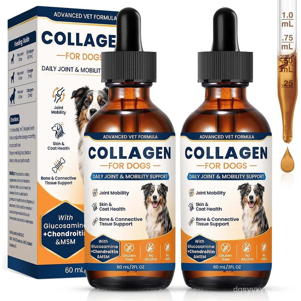 คอลลาเจนสําหรับสุนัข 4.22oz (120ml) ลิควิดคอลลาเจนสําหรับสุนัข รองรับข้อต่อ