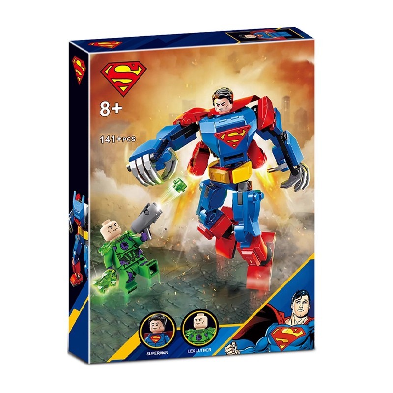 Superhero 76302 Superman 76307 Iron Mecha 76308 Spiderman Boy ประกอบของเล่นบล็อกตัวต่อ