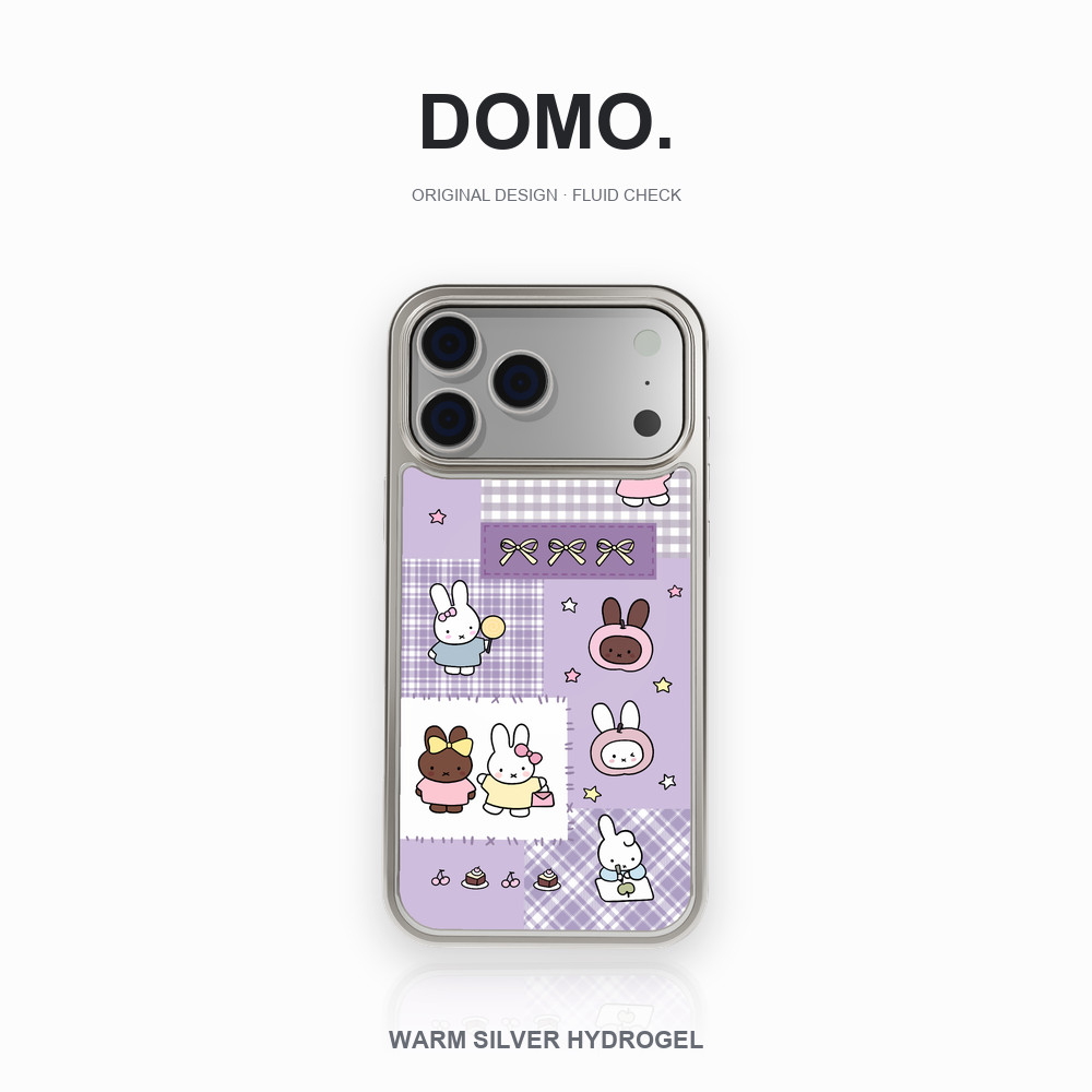 เคสไฮโดรเจลขอบเงินลายสีขาวสำหรับ iPhone 18 Pro Max 18 Pro 18 17 Pro Max 17 Pro 17 Air 16 15 14