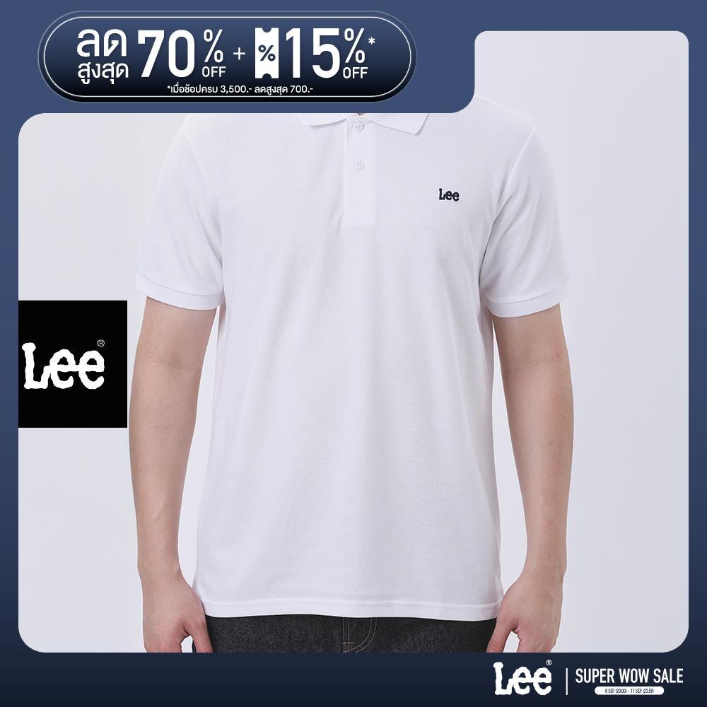 LEE เสื้อยืดโปโลผู้ชาย ทรง Regular รุ่น LE F125MPOLF02 สีขาว