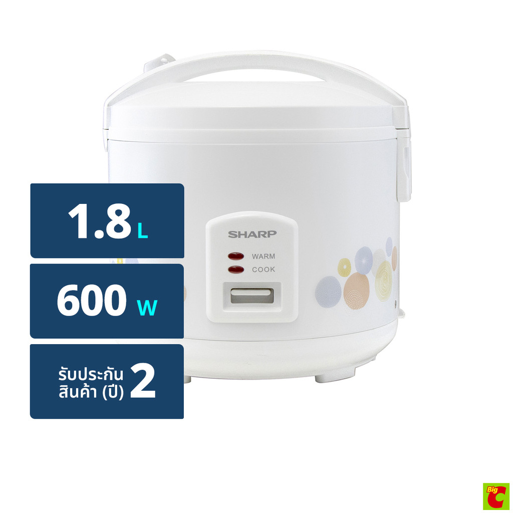 ชาร์ป หม้อหุงข้าว รุ่น KS-A18ET ขนาด 1.8 ล. สีขาว