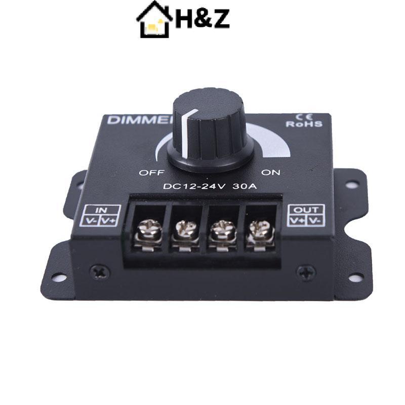 H & Z 1 ชิ้น dc12v/24v 30a led switch dimmer controller สําหรับ led strip สีเดียว bla Nice