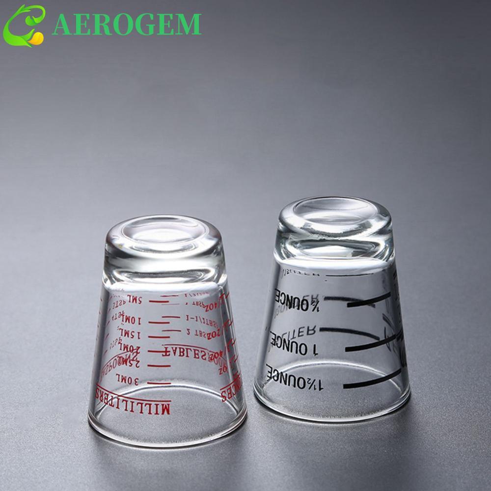 AEROGEM Jigger 1.5oz/45ml พร้อมสเกลเครื่องมือบาร์เทนเดอร์สําหรับงานหนักทนความร้อน