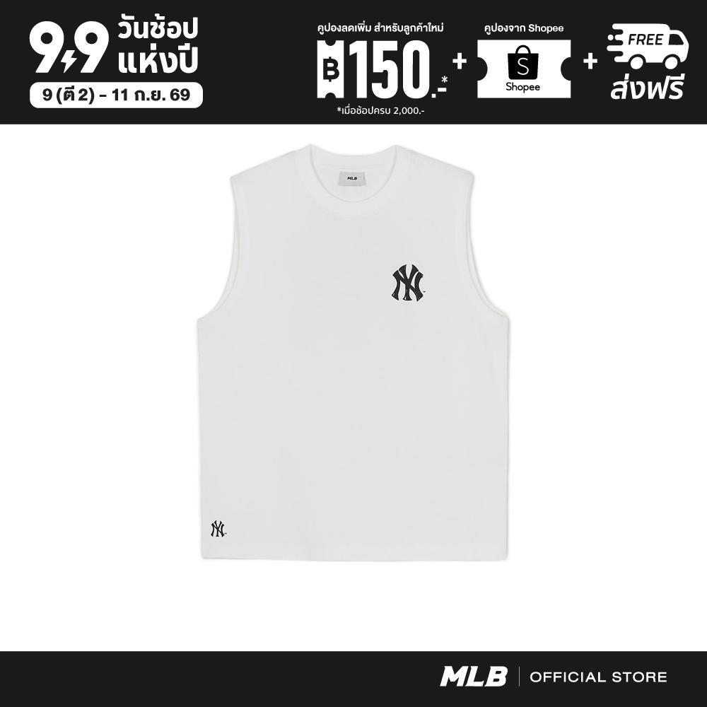 MLB เสื้อกล้าม ยูนิเซ็กซ์ Basic Street Logo Sleeveless T-Shirts รุ่น 3ATOB0263 50WHS สีขาว