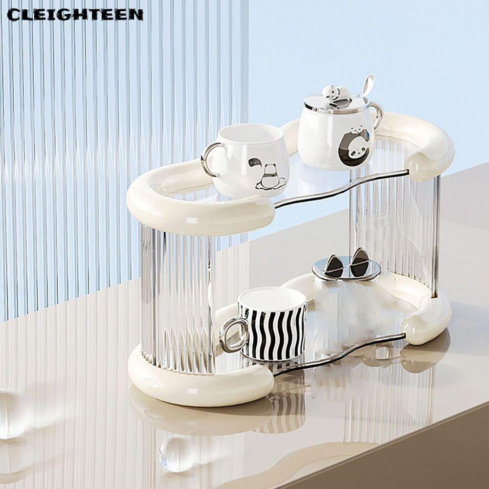 CLEIGHTEEN Commodity Shelf, แผ่นยางกันลื่น Layered Storage Rack, สะดวกทนทาน Good Bearing Capacity Mu
