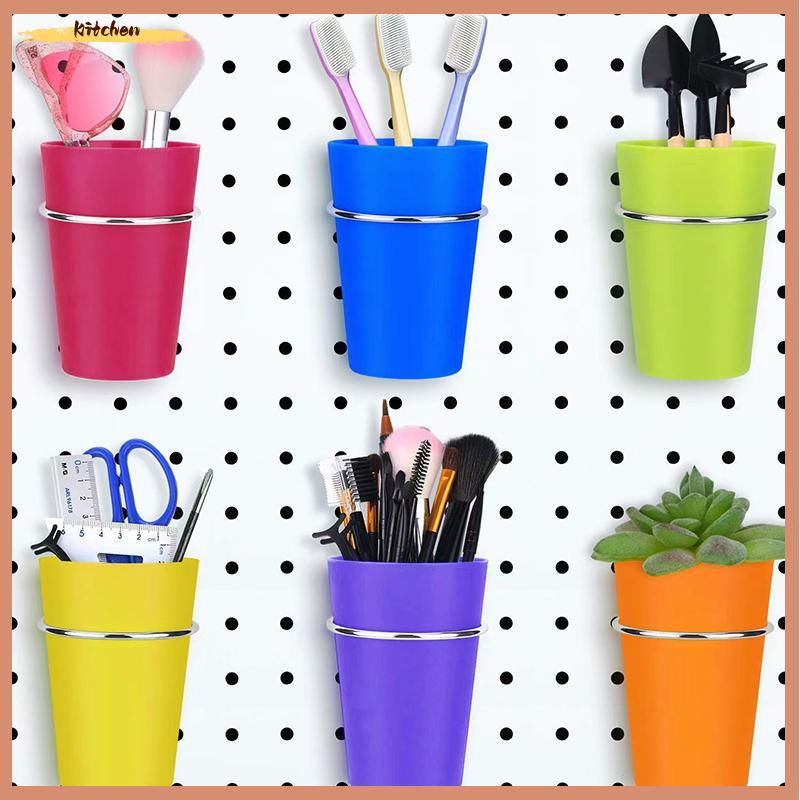 XDT Pegboard Cup Holder Set for Craft Room, Ribbon & Tool Organizer Accessories KCP