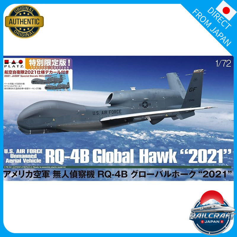 Platz 1/72 USAF RQ-4B Global Hawk UAV, 2021 JASDF Decals, Special Edition Model Kit AC-54SP