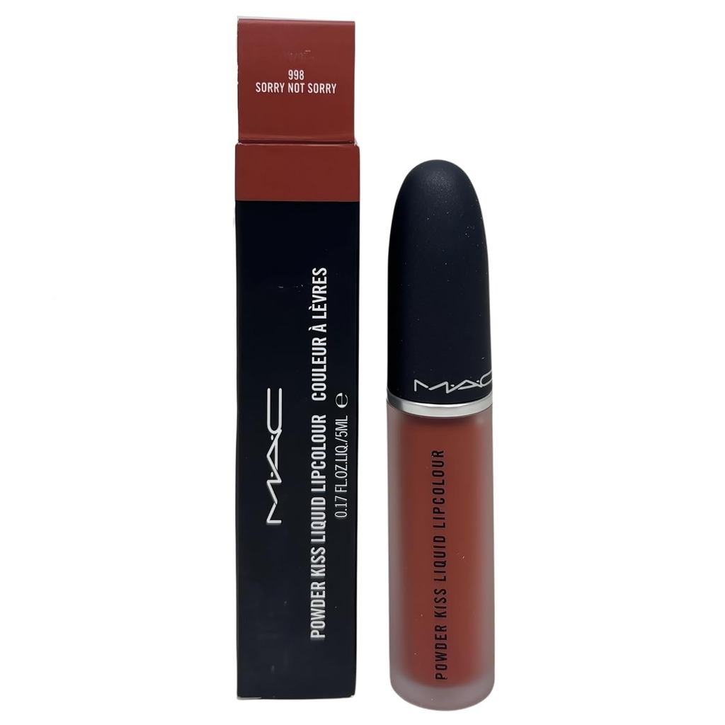 M·A·C Coetics Powder Kiss Liquid Lipcolor - 998 ขออภัยไม่ขอโทษ (0.17 fl oz / 5 mL)