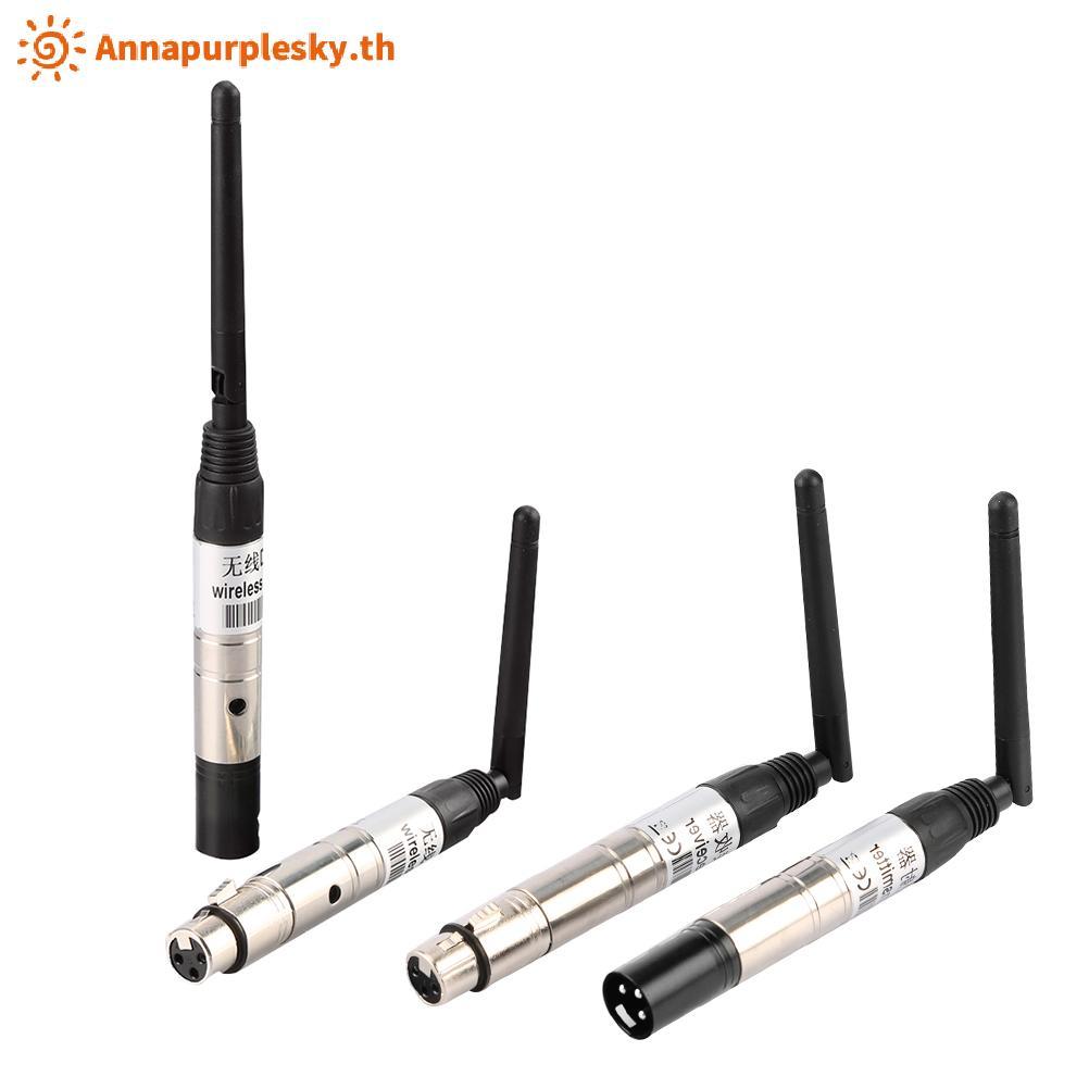 Annapursky DMX512 2.4G ตัวรับสัญญาณไร้สายเครื่องส่งสัญญาณตัวควบคุมแสงสําหรับอุปกรณ์ DMX TH