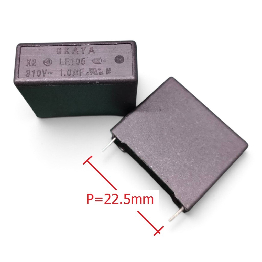 Capacitor OKAYA MKP 105 1.0uf 310VAC (LE105)  CAP อ่ะไหล่ซ่อมบอร์ดแอร์ daikin