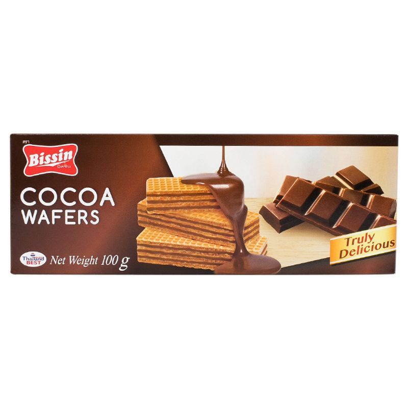 บิสชินเวเฟอร์โกโก้ 100กรัม Bissin Cocoa Wafer 100g.