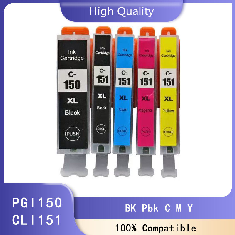 ใช้งานร่วมกับ PGI150 CLI151 ตลับหมึก PGI 150 CLI 151 สําหรับ PIXMA MG7510 IP7210 iP8710 MX721 Ix6810
