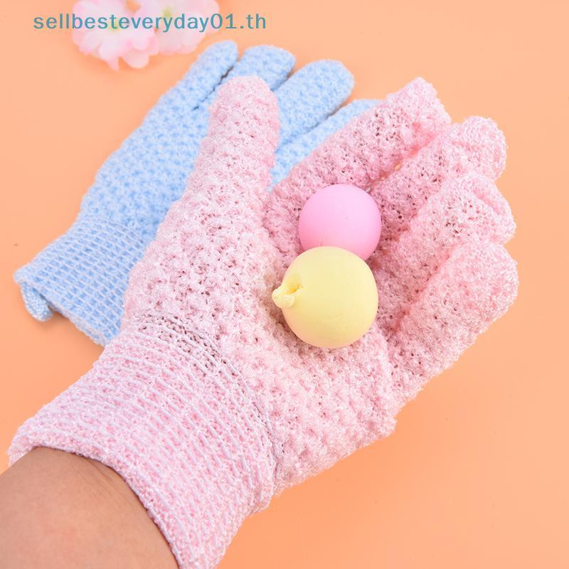 & Sellingbest & Peeling Exfoliating Mitt Glove สําหรับถุงมือขัดผิวอาบน้ําฟองน้ํา SPA