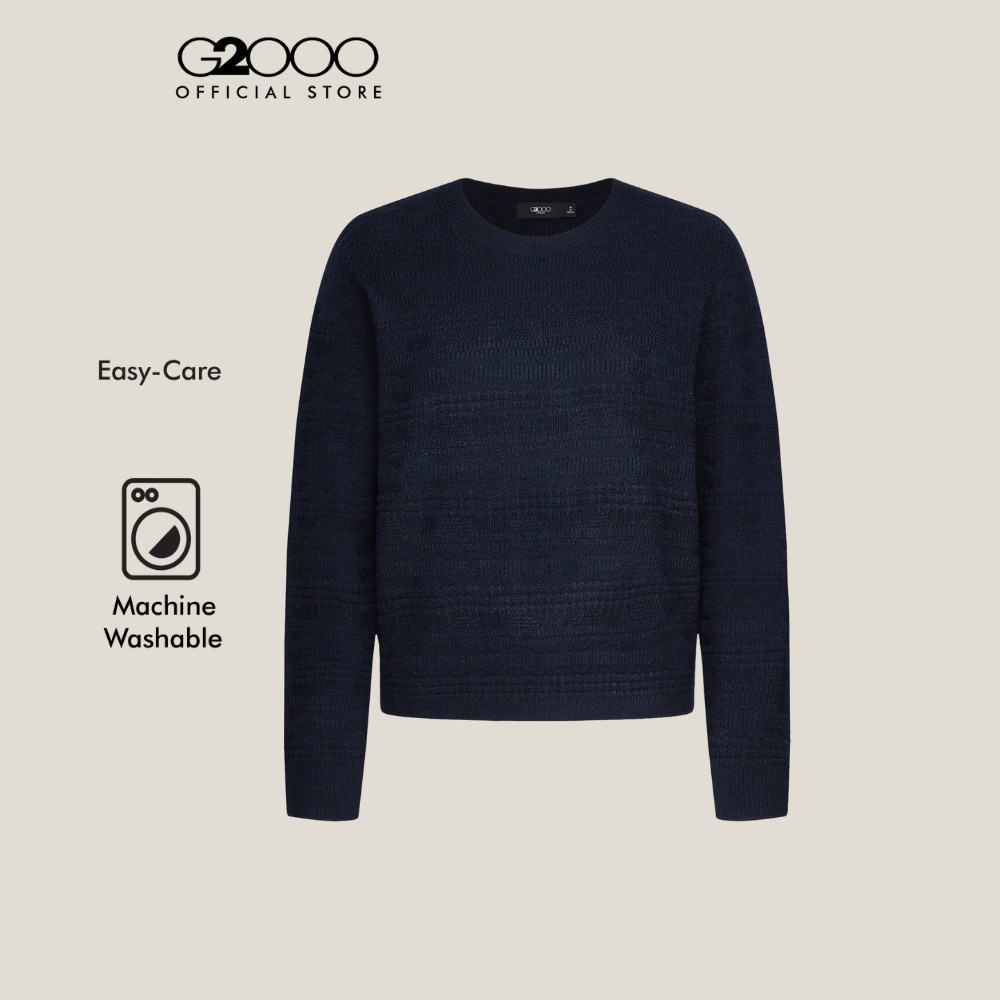 G2000 เสื้อสเวตเตอร์สำหรับผู้หญิง Regular Fit รุ่น 5827104179 DARK NAVY