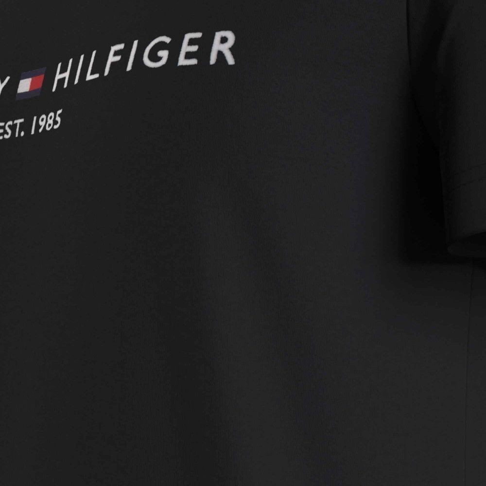 Tommy Hilfiger เสื้อยืดผู้ชาย รุ่น MW0MW16171 BDS - สีดำ ทรง Slim Fit รูปที่ 3