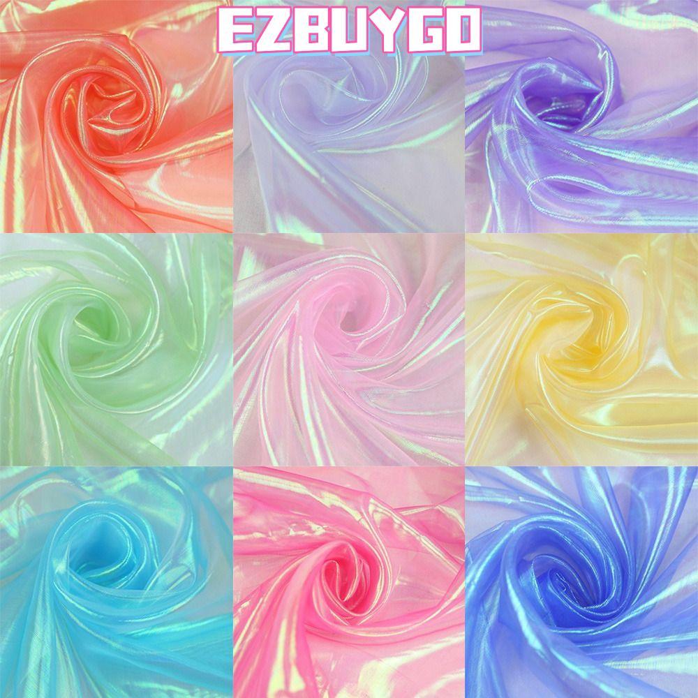 EZBUYGO Laser Tulle, ผ้า Organza เงาบาง, ตกแต่ง Tulle โปร่งใส Soft Tulle ผ้า Designer