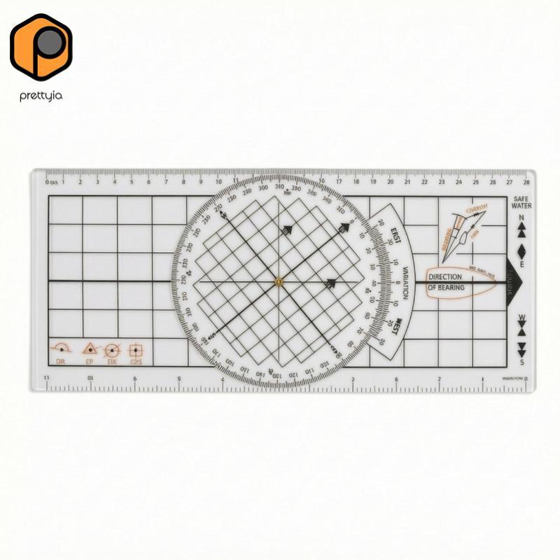 [สวย] Nautical Chart Slotting Instrument Exact Marine Chart Drafting Tool นําทางไม้บรรทัดทนทานยาวนาน