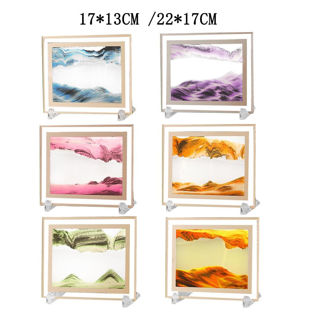 [arutoxalc] Creative Sand Art Picture Glass Sandscape Sand Painting Jewelry Motion Display