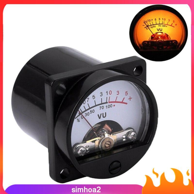 [Simhoa2] แผงติดตั้ง VU Meter Warm Backlight Analog VU Meter อุปกรณ์เสียงสแควร์แผ่นด้านหน้าเข็ม Swin