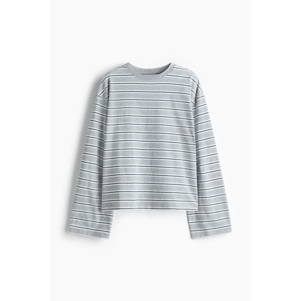 H&M بلوزة نسائية قطن بأكمام طويلة — صورة 2