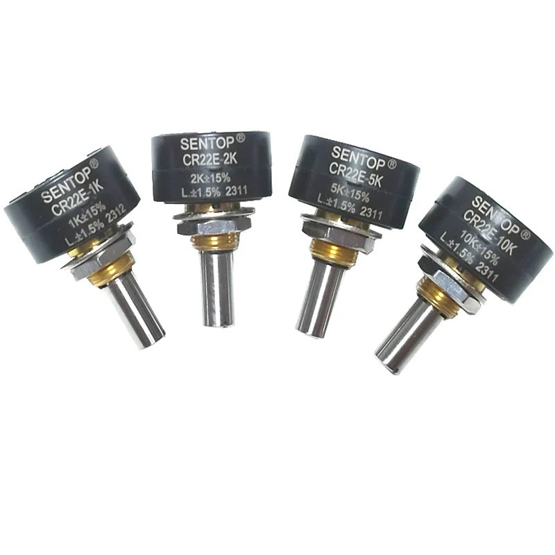 1 PC Original CR22E 1 K 2 K 5 K 10 K Conductive Pastic Potentiometer WDD22P1 การหมุน 360 องศาเปลี่ยน