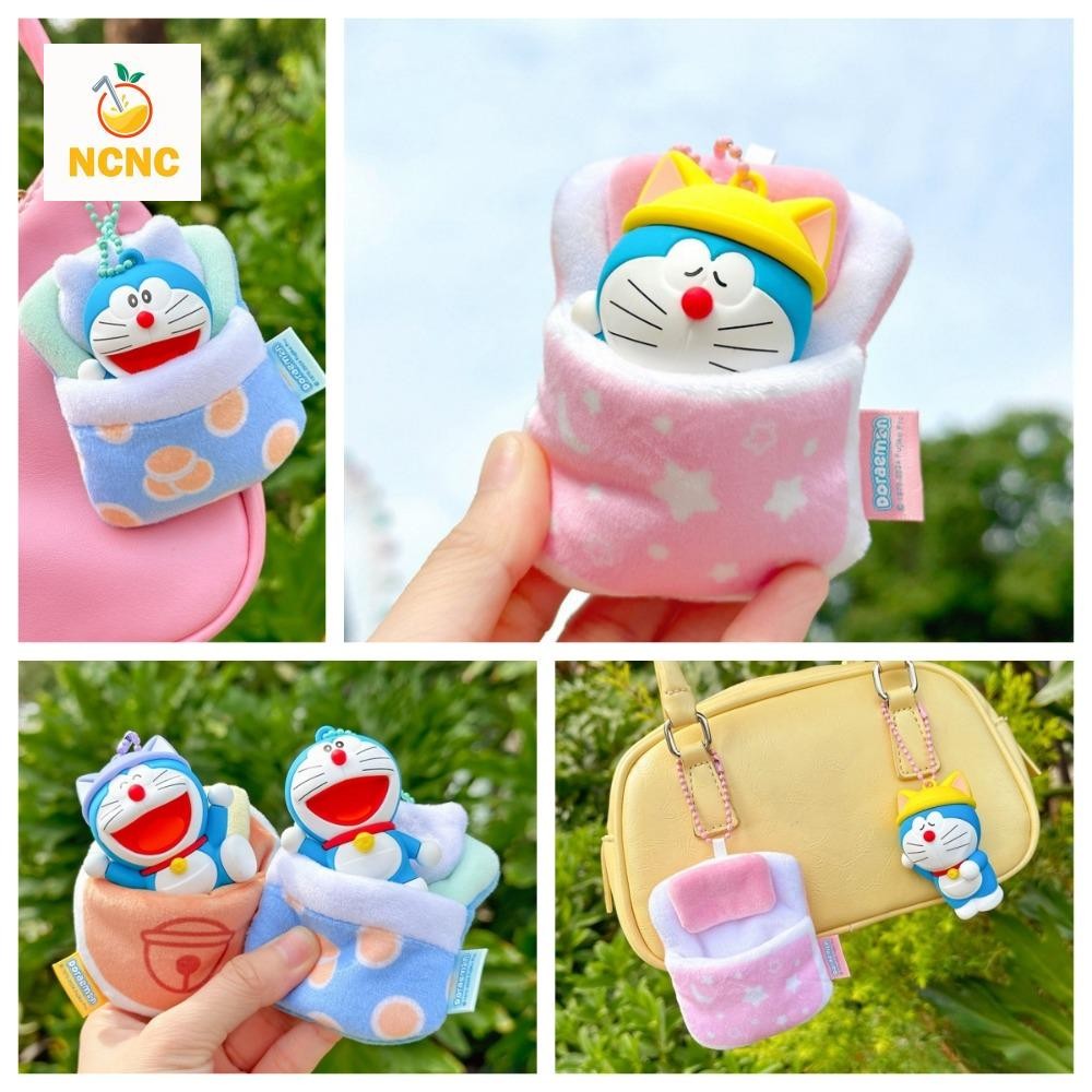 NCNC Good Night Doraemon พวงกุญแจ, ของเล่น Kawaii Sleeping Doraemon พวงกุญแจ, ตลก PVC อะนิเมะ Creati