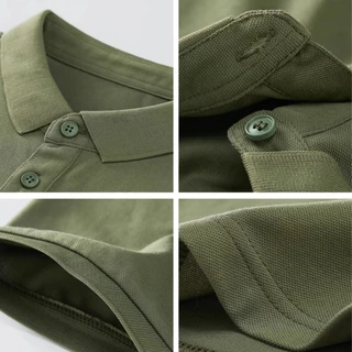 POLOเสื้อโปโล ผ้านุ่ม ไม่ต้องรีด ใส่ได้ทั้งชายหญิง ผ้าเย็นสบายและระบายอากาศได้ดี เสื้อโปโลแขนสั้นพื้นฐาน