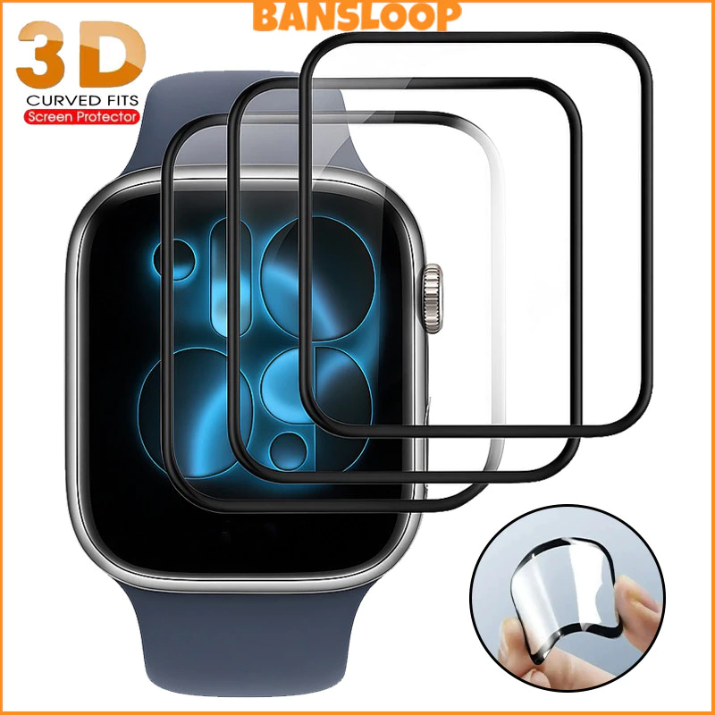 ฟิล์มป้องกันแก้วนิรภัยไฮโดรเจล for Apple Watch IWatch Ultra 3 2 Series 11 10 9 8 7 6 5 4 3 SE 3 2 49 46 45 44 42 41 40มม