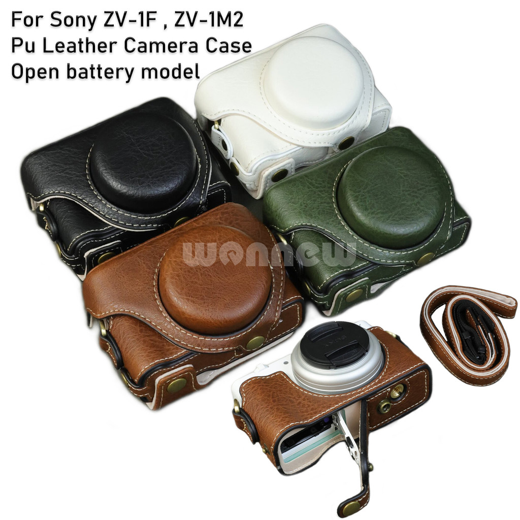 SONY ZV-1M2 ZV1FปลอกหรูหราPuหนังกล้องFullกระเป๋าสําหรับSony ZV1 Mark II ZV-1 II ZV1 2 ZV1Fพร้อมสายคล