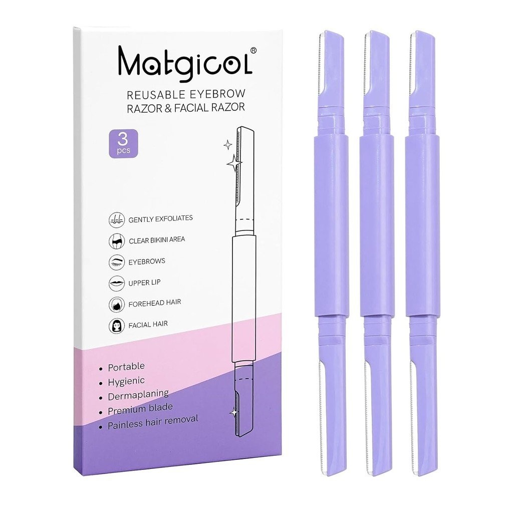 มีดโกน Dermaplanet สําหรับผู้หญิง Face & Eyebrow - เครื่องมือ Dermaplaning สําหรับกําจัดขนบนใบหน้า P