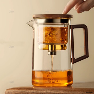 อัพเกรดกาน้ําชาแก้วคลิกเดียวกรองชาแยกน้ําแก้วทนความร้อนหม้อช…