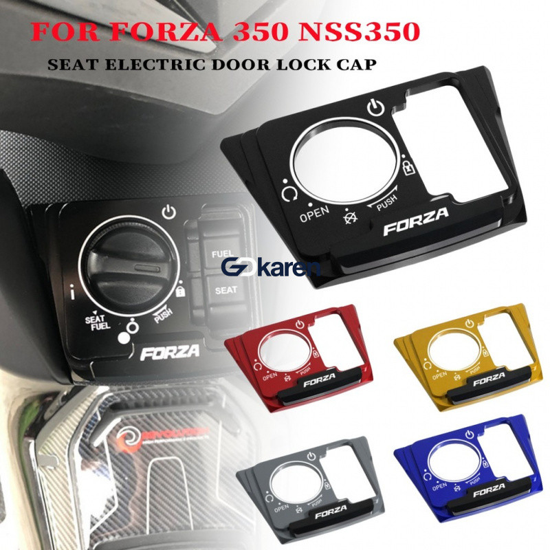 เหมาะสําหรับ Honda Fosha FORZA350/300 NSS350 ดัดแปลงอลูมิเนียมไฟฟ้าประตูล็อคฝาครอบป้องกันตกแต่ง